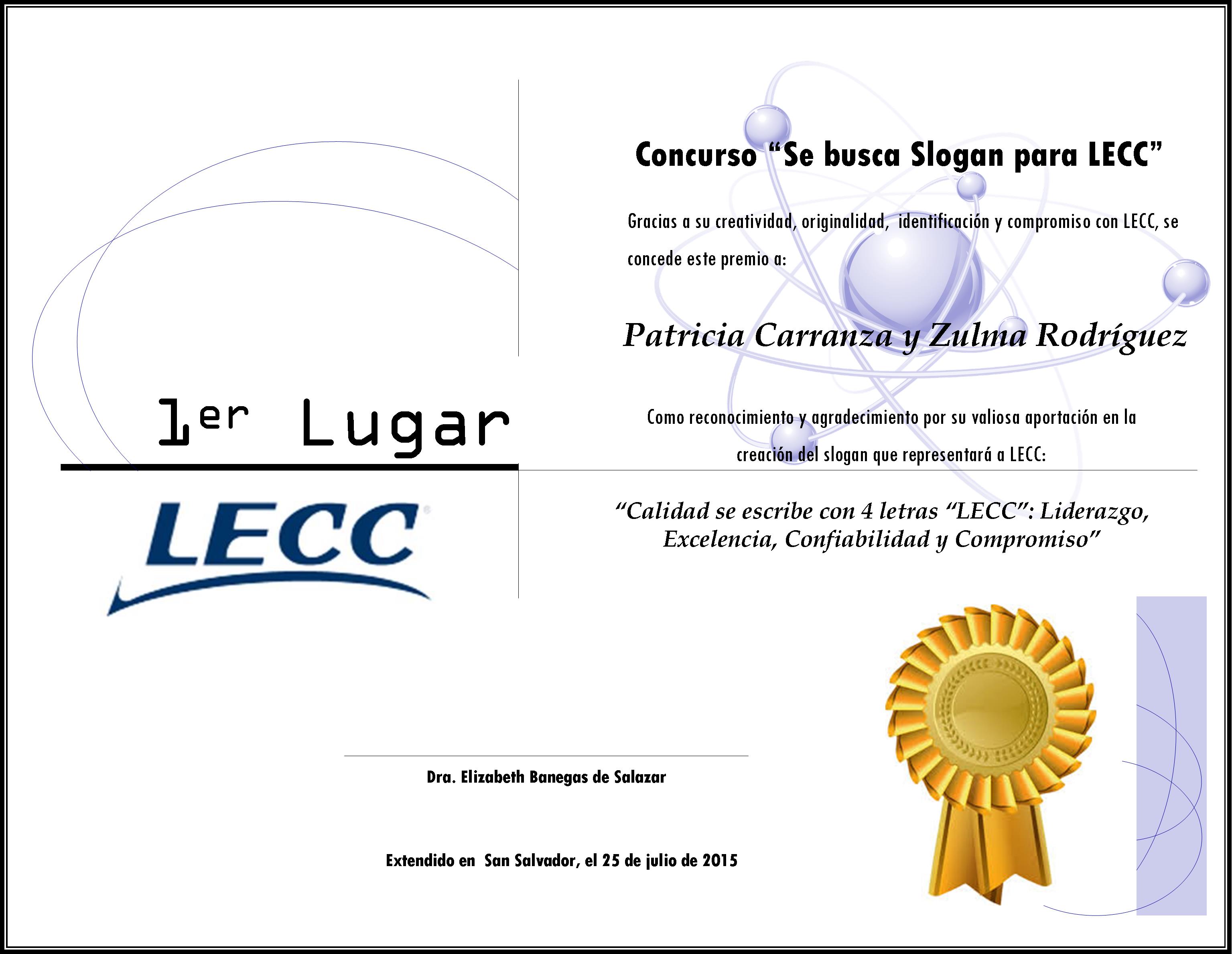 PREMIO SLOGAN LECC